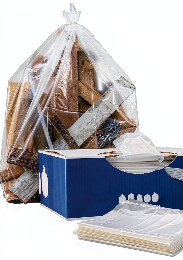 Plasticplace 20-30 Gallon Trash Bags Heavy Duty 2.0 Mil Clear Liners-0