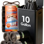 10 Gallon Drawstring Trash Bags by RayPard - Heavy Duty HDPE, 120-0