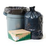 Earthsense Commercial Can Liner RNW1TL80 33 Gal Black 0.9 mil Star-0