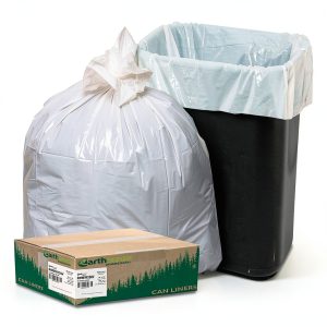Earthsense RNW1K150V Recycled Can Liner 13 gal White 150 Pack-0